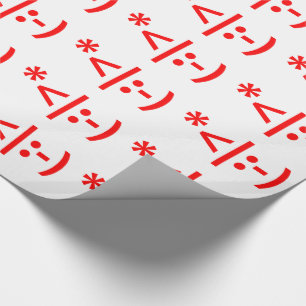 Kerstmis Elf Emoticon Xmas ASCII Cadeaupapier