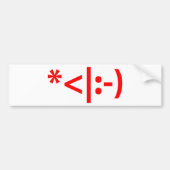 Kerstmis - Elf Emoticon Xmas ASCII - tekst Art Bumpersticker (Voorkant)