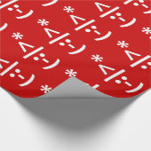 Kerstmis - Elf Emoticon Xmas ASCII - tekst Art Cadeaupapier (Hoek)