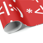 Kerstmis - Elf Emoticon Xmas ASCII - tekst Art Cadeaupapier (Rol Hoek)