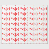 Kerstmis - Elf Emoticon Xmas ASCII - tekst Art Cadeaupapier (Vlak)