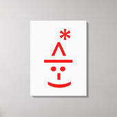 Kerstmis - Elf Emoticon Xmas ASCII - tekst Art Canvas Afdruk (Voorkant)