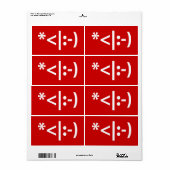 Kerstmis - Elf Emoticon Xmas ASCII - tekst Art Etiket (Full Sheet)
