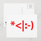 Kerstmis - Elf Emoticon Xmas ASCII - tekst Art Feestdagenkaart (Voorkant / Achterkant)