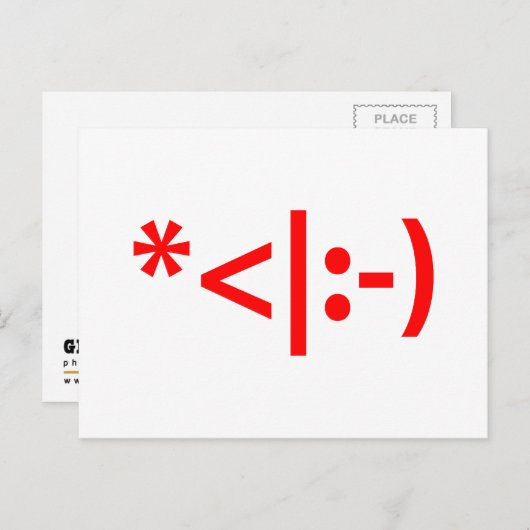 Kerstmis - Elf Emoticon Xmas ASCII - tekst Art Feestdagenkaart (Voorkant / Achterkant)