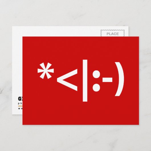 Kerstmis - Elf Emoticon Xmas ASCII - tekst Art Feestdagenkaart (Voorkant / Achterkant)