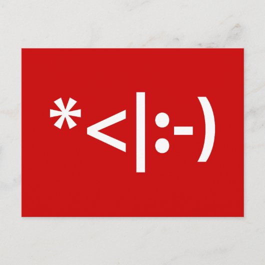 Kerstmis - Elf Emoticon Xmas ASCII - tekst Art Feestdagenkaart (Voorkant)