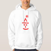 Kerstmis - Elf Emoticon Xmas ASCII - tekst Art Hoodie (Voorkant)