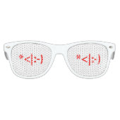 Kerstmis - Elf Emoticon Xmas ASCII - tekst Art Kinder Zonnebril (Voorkant)