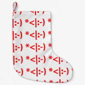 Kerstmis - Elf Emoticon Xmas ASCII - tekst Art Kleine Kerstsok (Voorkant)