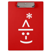 Kerstmis - Elf Emoticon Xmas ASCII - tekst Art Klembord (Voorkant)