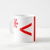 Kerstmis - Elf Emoticon Xmas ASCII - tekst Art Koffiemok (Voorkant links)