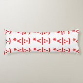 Kerstmis - Elf Emoticon Xmas ASCII - tekst Art Lichaamskussen (Voorkant)