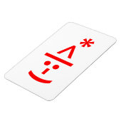 Kerstmis - Elf Emoticon Xmas ASCII - tekst Art Magneet (Linkerzijde)