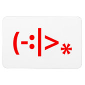 Kerstmis - Elf Emoticon Xmas ASCII - tekst Art Magneet (Horizontaal)