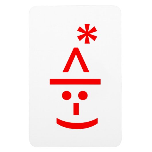 Kerstmis - Elf Emoticon Xmas ASCII - tekst Art Magneet (Verticaal)