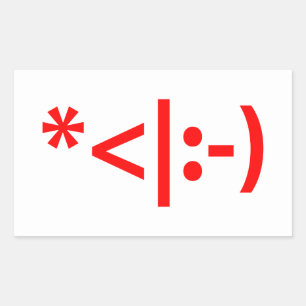 Kerstmis - Elf Emoticon Xmas ASCII - tekst Art Rechthoekige Sticker