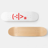 Kerstmis - Elf Emoticon Xmas ASCII - tekst Art Skateboard (Horizontaal)