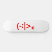 Kerstmis - Elf Emoticon Xmas ASCII - tekst Art Skateboard (Horizontaal)