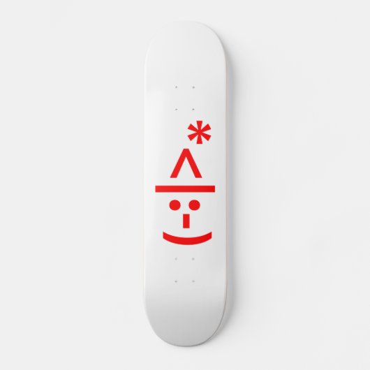 Kerstmis - Elf Emoticon Xmas ASCII - tekst Art Skateboard (Voorkant)
