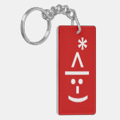 Kerstmis - Elf Emoticon Xmas ASCII - tekst Art Sleutelhanger (Voorkant Links)