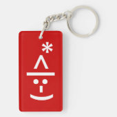 Kerstmis - Elf Emoticon Xmas ASCII - tekst Art Sleutelhanger (achterkant)