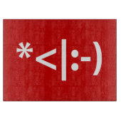 Kerstmis - Elf Emoticon Xmas ASCII - tekst Art Snijplank (Voorkant)