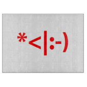 Kerstmis - Elf Emoticon Xmas ASCII - tekst Art Snijplank (Voorkant)