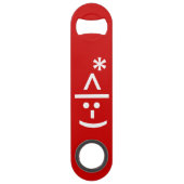 Kerstmis - Elf Emoticon Xmas ASCII - tekst Art Speed Flessenopener (Achterkant)