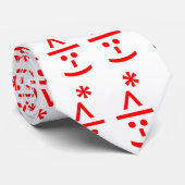 Kerstmis - Elf Emoticon Xmas ASCII - tekst Art Stropdas (Opgerold)