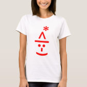 Kerstmis - Elf Emoticon Xmas ASCII - tekst Art T-shirt (Voorkant)