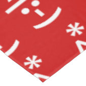 Kerstmis - Elf Emoticon Xmas ASCII - tekst Art Tafelkleed (Gekanteld)