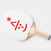 Kerstmis - Elf Emoticon Xmas ASCII - tekst Art Tafeltennisbatje (Zijkant)