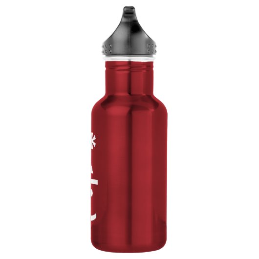 Kerstmis - Elf Emoticon Xmas ASCII - tekst Art Waterfles (Rechts)