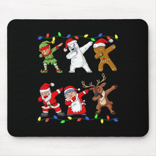 Kerstmis: Elf en Vrienden jongens Kinder Dab Xm Muismat (Voorkant)