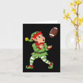 Kerstmis - Elf Football - brede kookplaat Kinder Kaart (Gele Bloem)