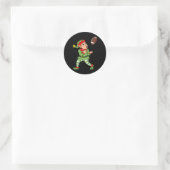 Kerstmis - Elf Football - brede kookplaat Kinder Ronde Sticker (Tas)