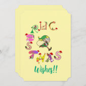 Kerstmis & Elf Groeten! Feestdagenkaart (Voorkant / Achterkant)