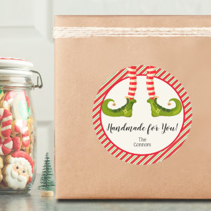 Kerstmis, Elf Homemade Goods Holiday Baking Ronde Sticker