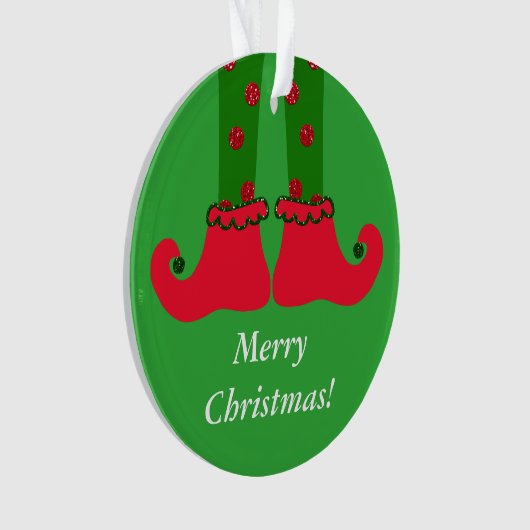 Kerstmis Elf Legs AcrylOrnament Ornament (voorkant)