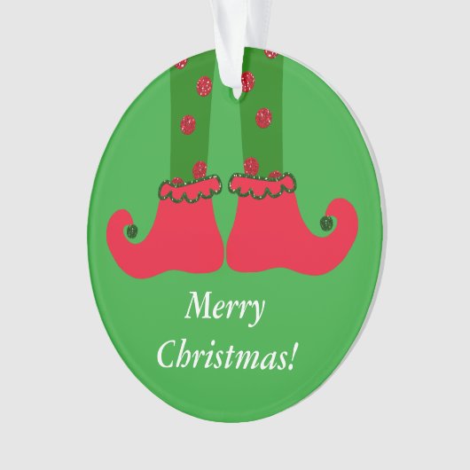 Kerstmis Elf Legs AcrylOrnament Ornament (voorkant)