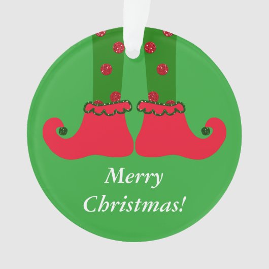 Kerstmis Elf Legs AcrylOrnament Ornament (voorkant)