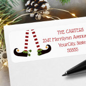 Kerstmis Elf Legs Etiket