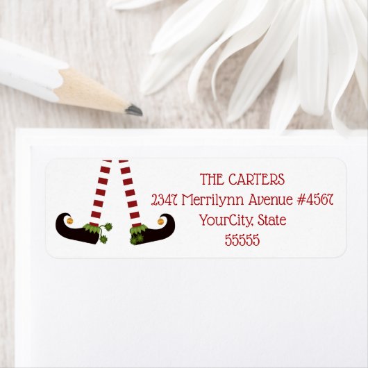 Kerstmis Elf Legs Etiket (Insitu)