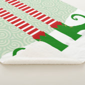 Kerstmis Elf Legs Sherpa Blanket Sherpa Deken (3/4)