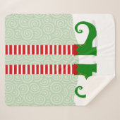 Kerstmis Elf Legs Sherpa Blanket Sherpa Deken (Voorkant (horizontaal))