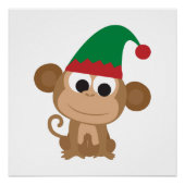 Kerstmis Elf Monkey Perfect Poster (Voorkant)