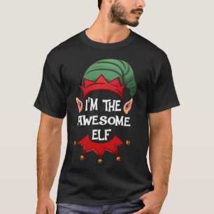 Kerstmis Elf Pajama Gift Ik ben de Geweldige Elf C T-shirt