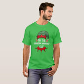 Kerstmis Elf Pajama Ik ben de assistent E T-shirt (Voorkant volledig)