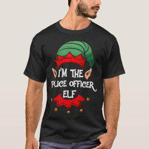 Kerstmis Elf Pajama Ik ben de politieagent Elf Ch T-shirt
